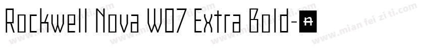 Rockwell Nova W07 Extra Bold字体转换